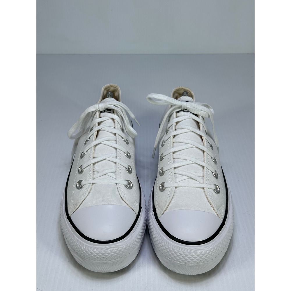 Converse Chuck Taylor All Star Lift Platform White Canvas Sneakers A09195F 9.5W